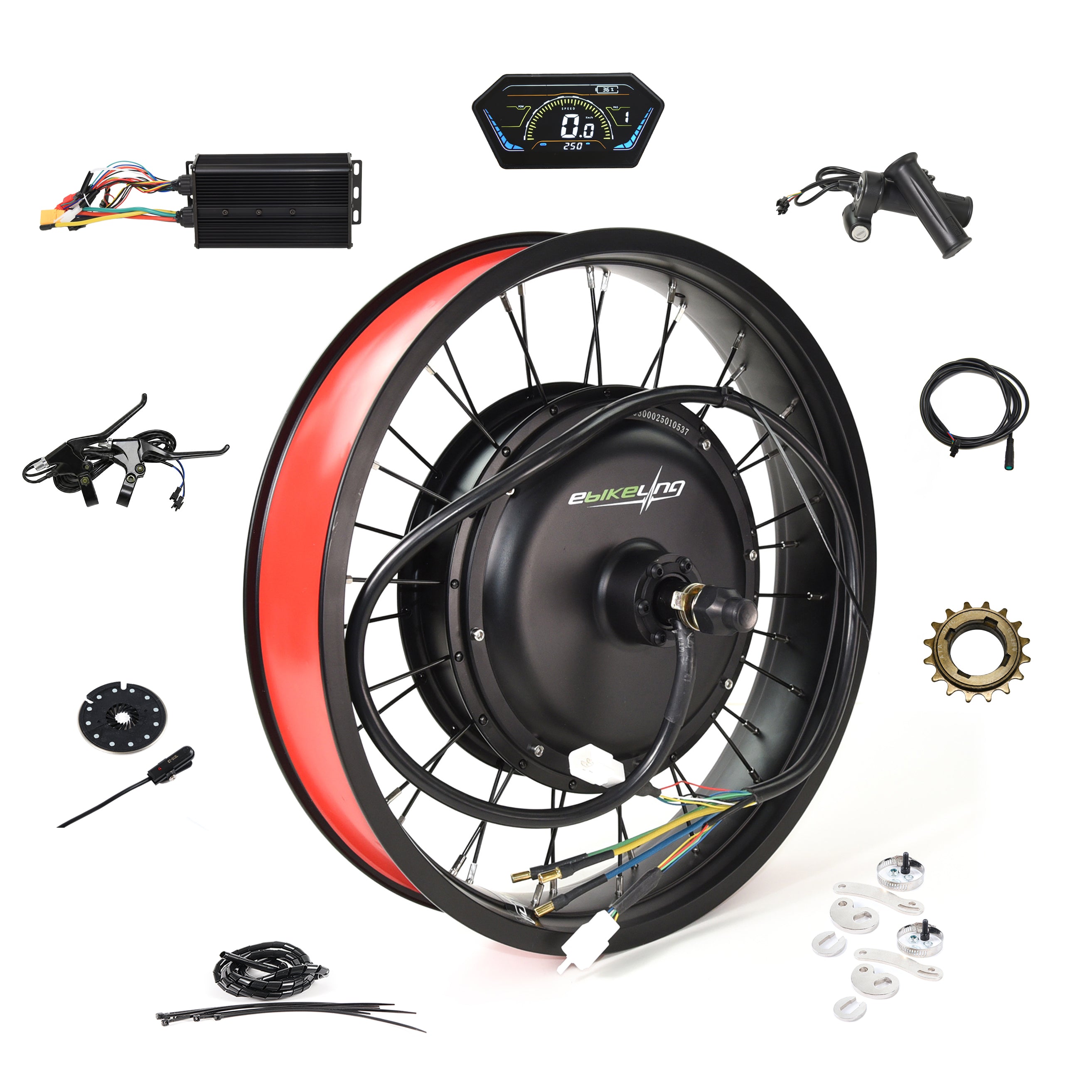 fat tire electric bicycle conversion kit 3000W Direct-Drive Ebike (4000W Peak) Rear / 26