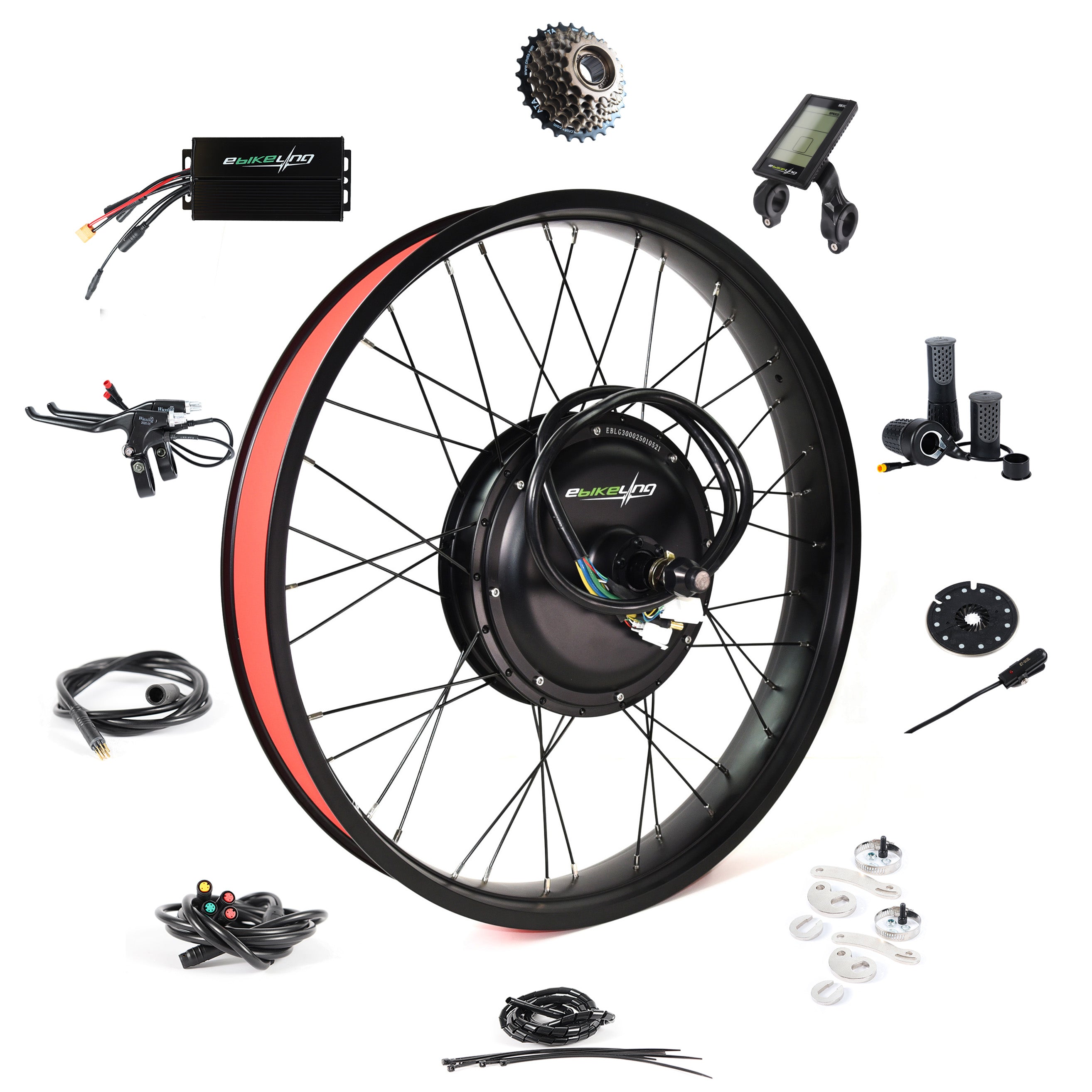 electric bicycle conversion kit 700c 3000W Direct-Drive Ebike Conversion Kit (4000W Peak) Rear / 26" MTB / 60V 20AH Triangle