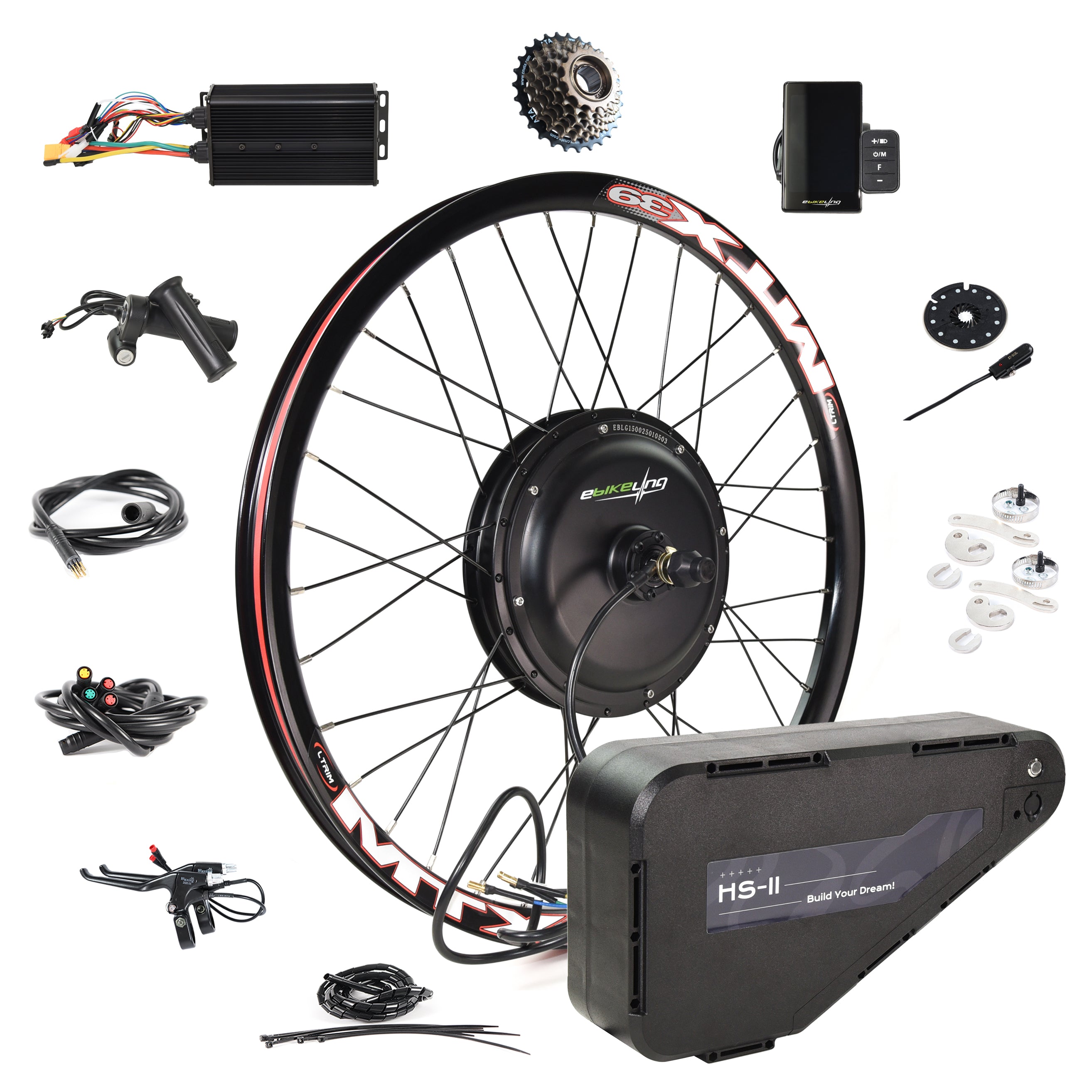 3000W Direct-Drive Ebike Conversion Kit (4000W Peak) Rear / 29 3000W Direct-Drive Ebike Conversion Kit (4000W Peak) Rear / 29