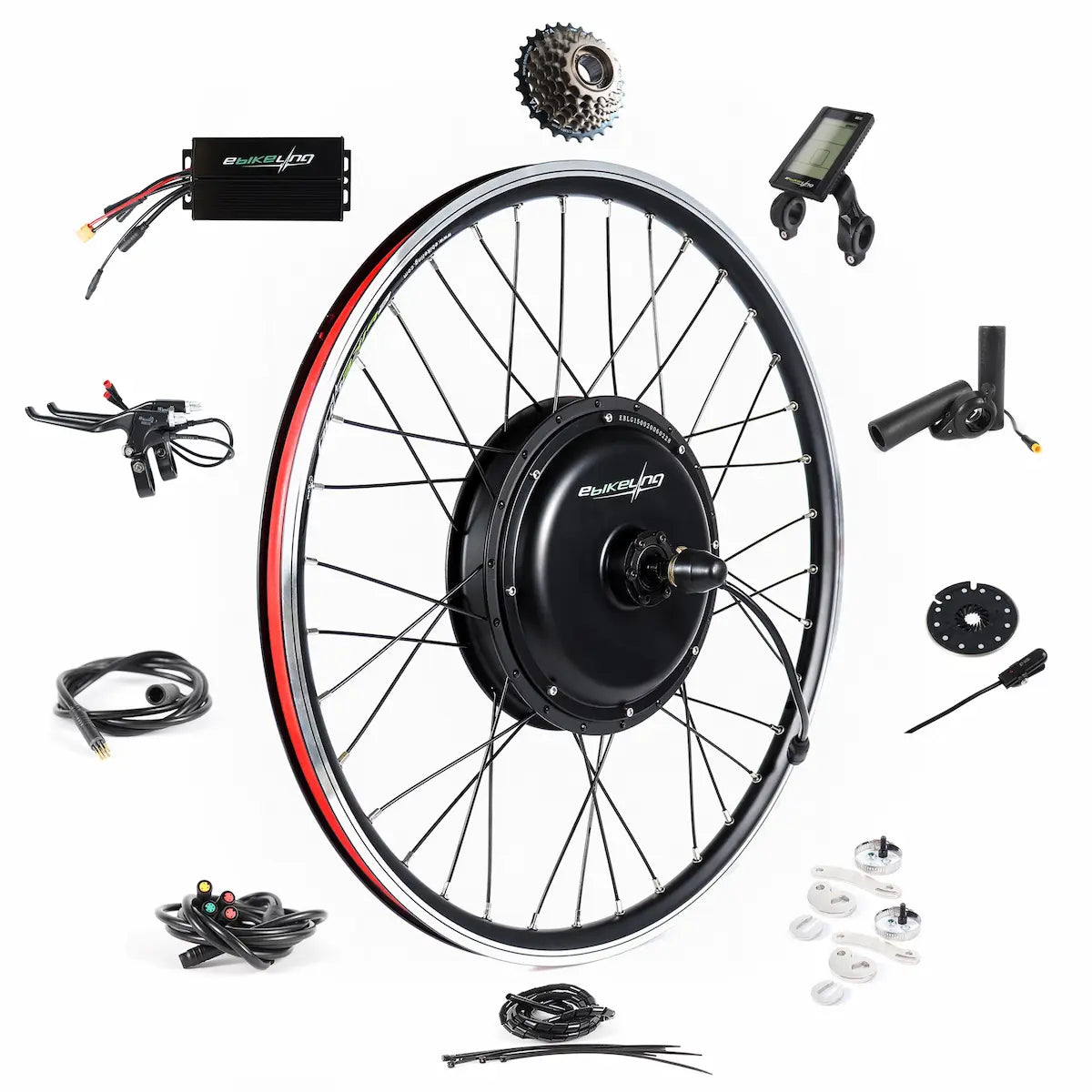 eBikeling Waterproof 48V 1500W Direct Drive 700c Rear Motor Wheel Electric Bicycle Ebike Conversion Kit Other
