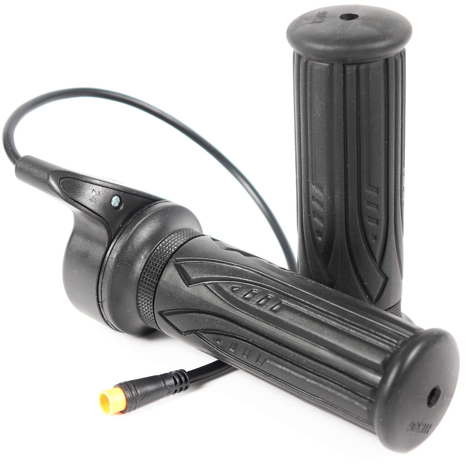 E-Bike Full Twist Gasgriff Mit Waffelgriffen – Schwarze Motocross Griffe, 150cm Kabel, 3-polig SM-JST Stecker Für Surron DIY EBike 12V-72V DIY E-Bike Throttle E-Bike Full Twist Gasgriff Mit Waffelgriffen – Schwarze Motocross Griffe, 150cm Kabel, 3-polig SM-JST Stecker Für Surron DIY EBike 12V-72V DIY E-Bike Throttle