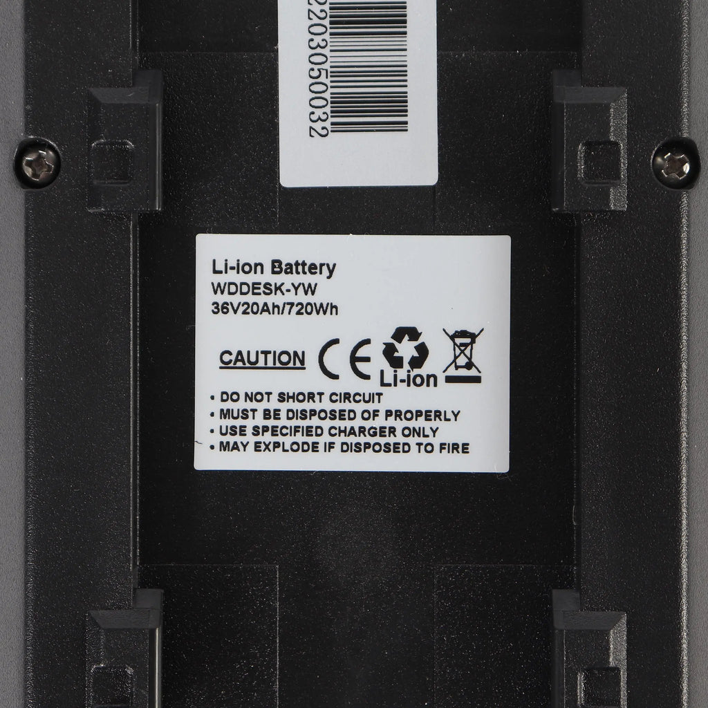 36V 20Ah DP40 LG Ebike Battery Ebikeling