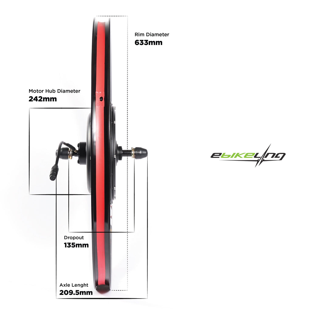 48V 1500W Ebike Conversion Kit Ebikeling