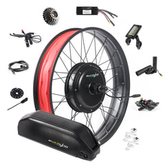 EBIKELING Kit de conversión de bicicleta eléctrica impermeable 700C rueda  delantera o trasera Kit de motor de cubo de bicicleta eléctrica 1500 W 1200