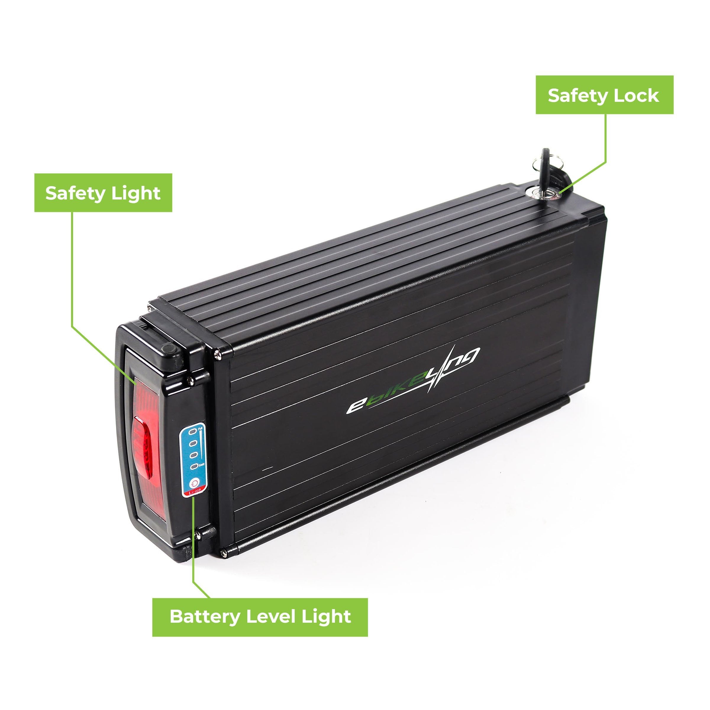 Order eBikeling's 48V 20AH Rear Rack Ebike Battery - Shop Premium Power!