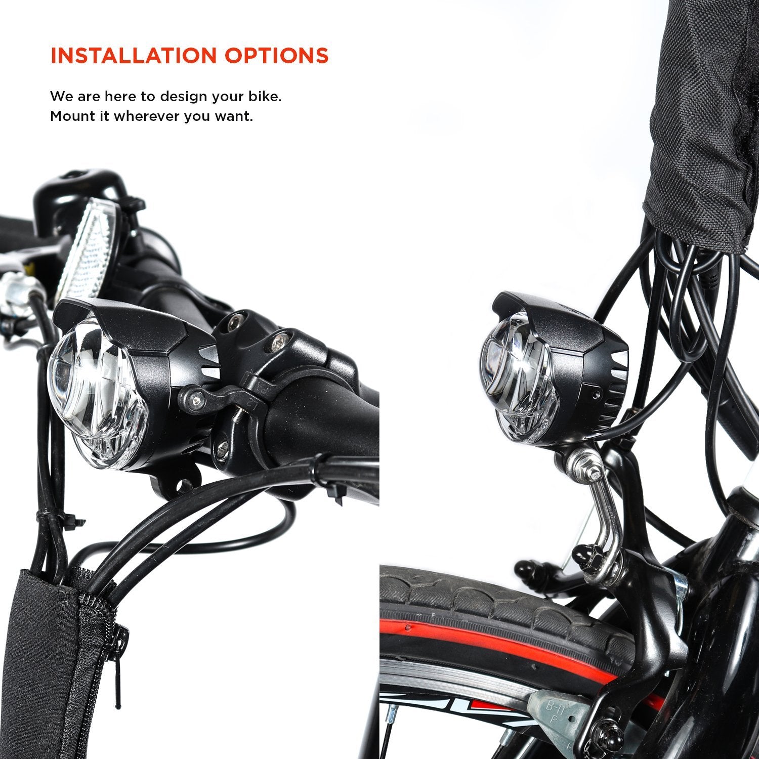 eBikeling Electric Bicycle Headlight / Extremely Bright Waterproof Bicycle Front Light with Horn / E bike Lights for Bikes at Night, E bike eBikeling Electric Bicycle Headlight / Extremely Bright Waterproof Bicycle Front Light with Horn / E bike Lights for Bikes at Night, E bike
