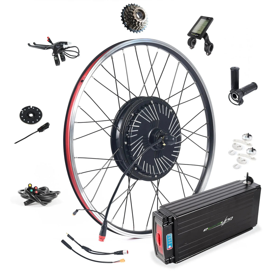 Refurbished Built-in Controller 48V 1200W Rear Wheel Ebike Conversion Kit Ebikeling