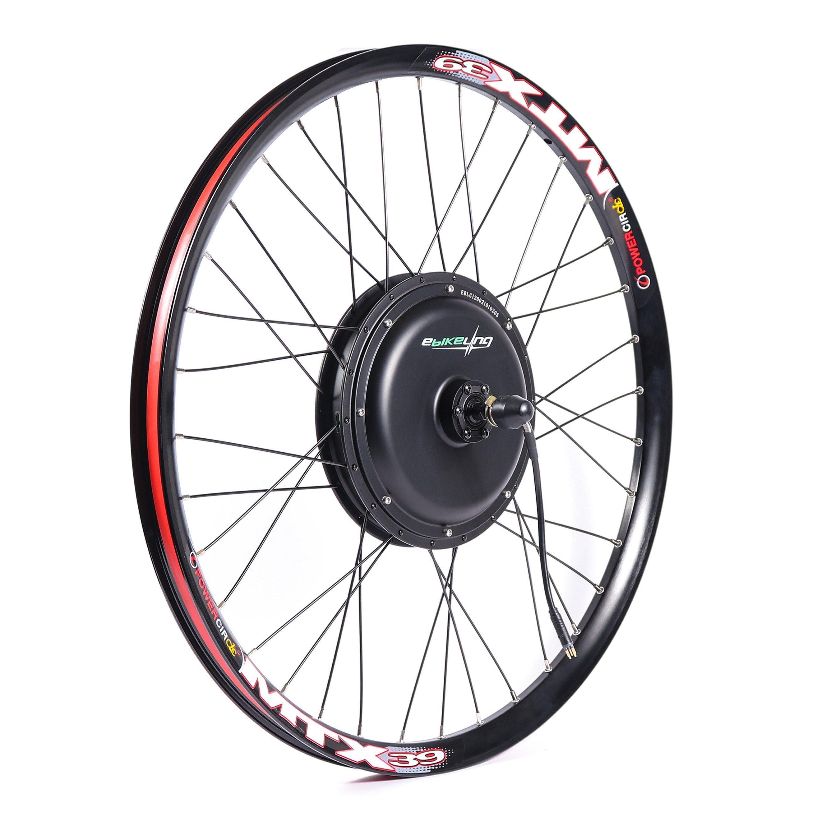 Waterproof 48V 1200W 26 Direct-Drive Rear Hub Motor Wheel with Mountain Bike Rim