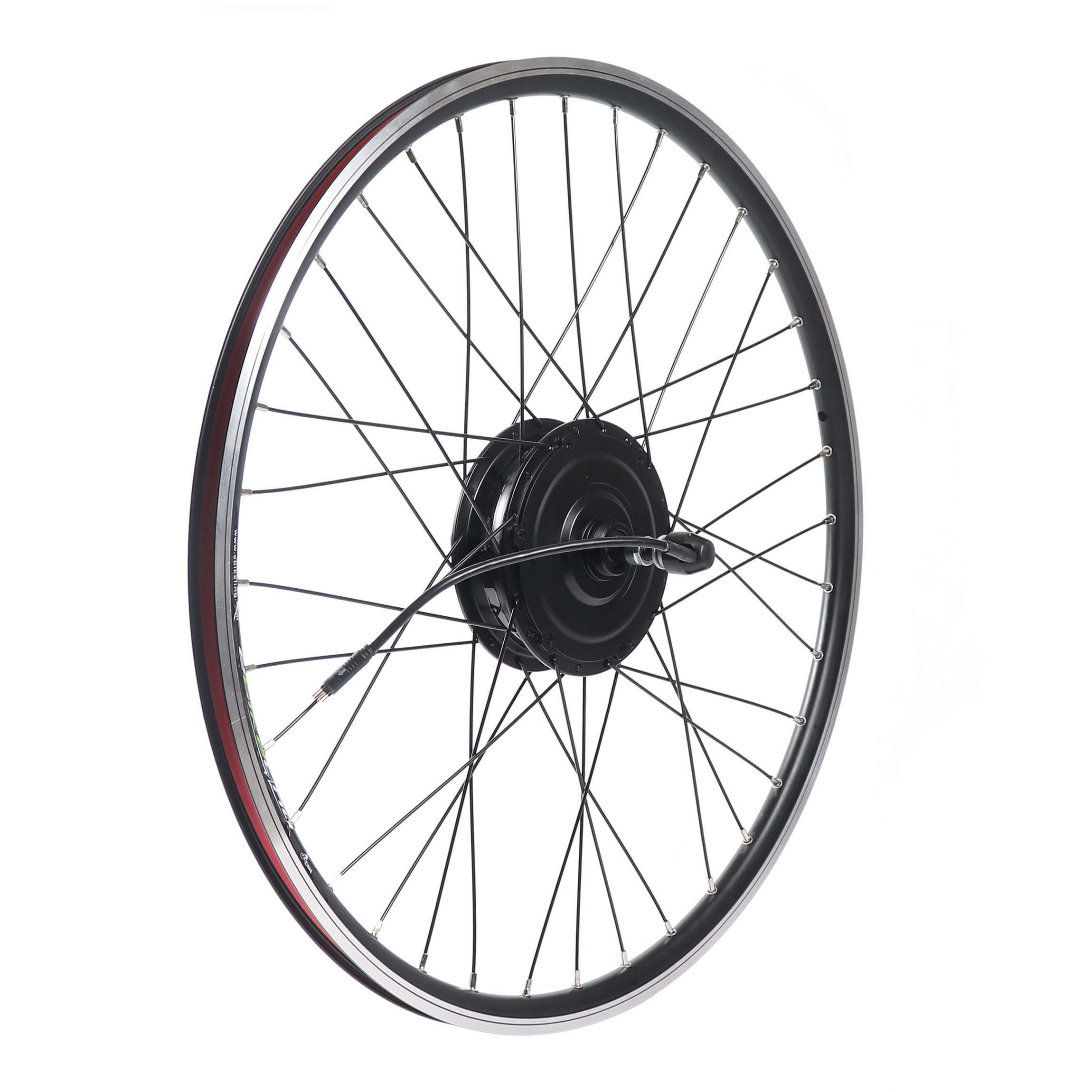 electric powered bicycle wheel eBikeling Ebike Conversion Kit 36V 500w, 26" Front Waterproof Conversion Kit, Add On Bike Kit, Transform Your With High-Performance resistant stainless steel spokes High 26 inch 24V 250W front